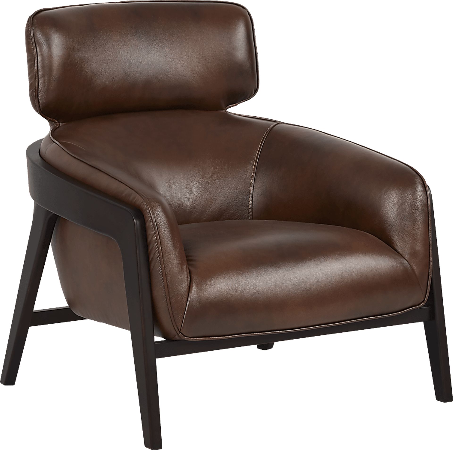 Margallo Brown Leather Accent Chair - Image 1