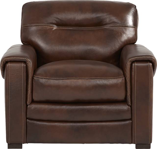 Margallo Brown Leather Chair - Thumbnail - Image 2