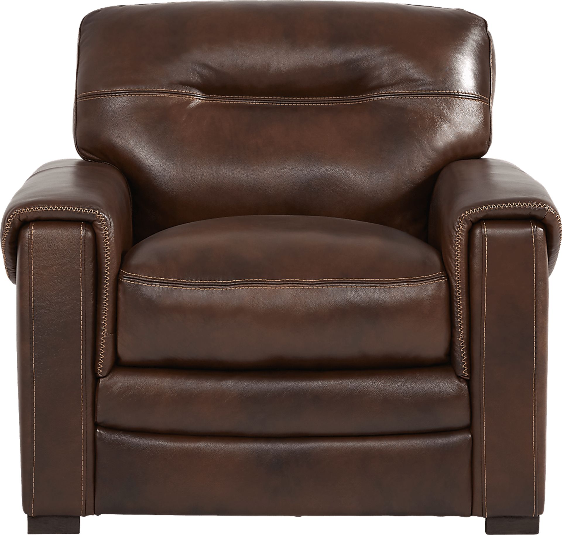 Margallo Brown Leather Chair - Image 2