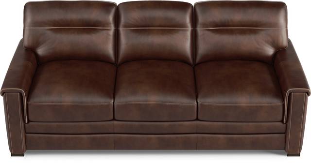 Margallo Brown Leather Sofa - Thumbnail - Image 4