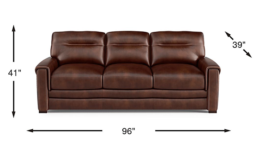 Margallo Brown Leather Sofa
