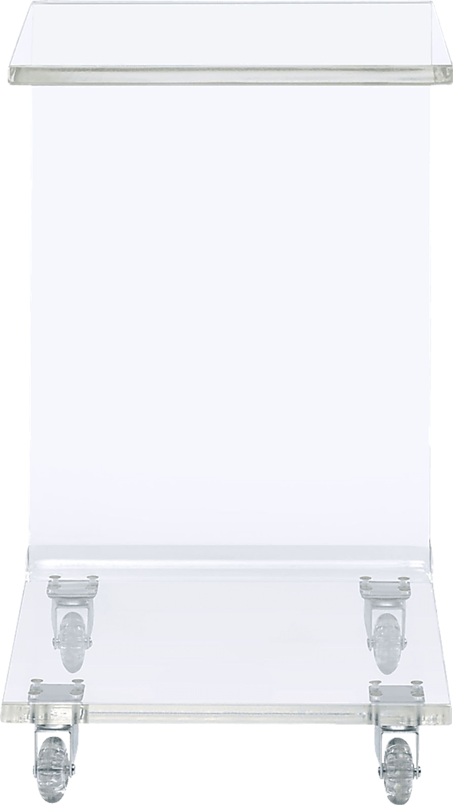 Margarette Clear Rolling Accent Table - Image 3