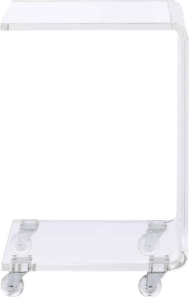 Margarette Clear Rolling Accent Table - Thumbnail - Image 4