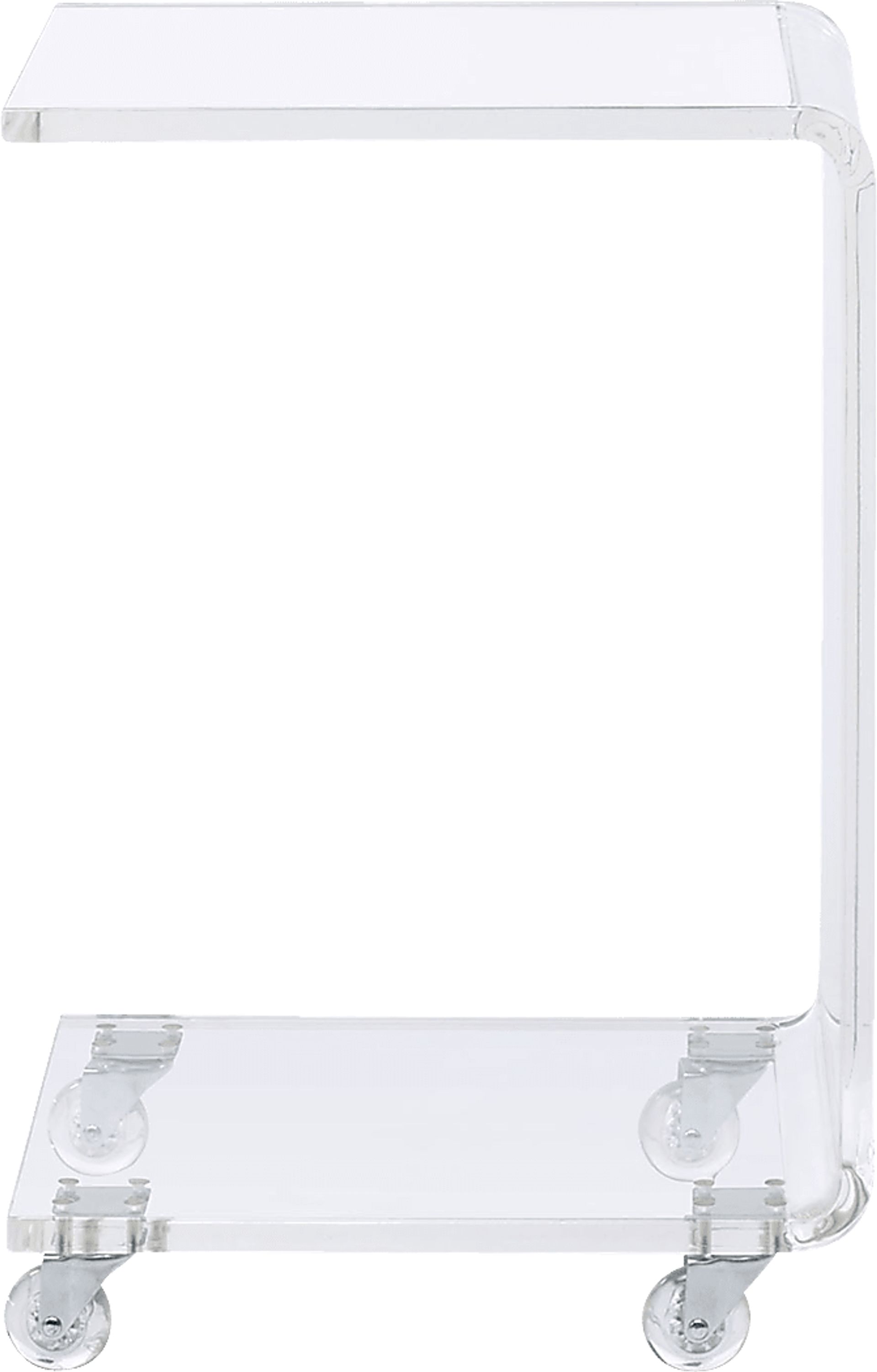 Margarette Clear Rolling Accent Table - Image 4