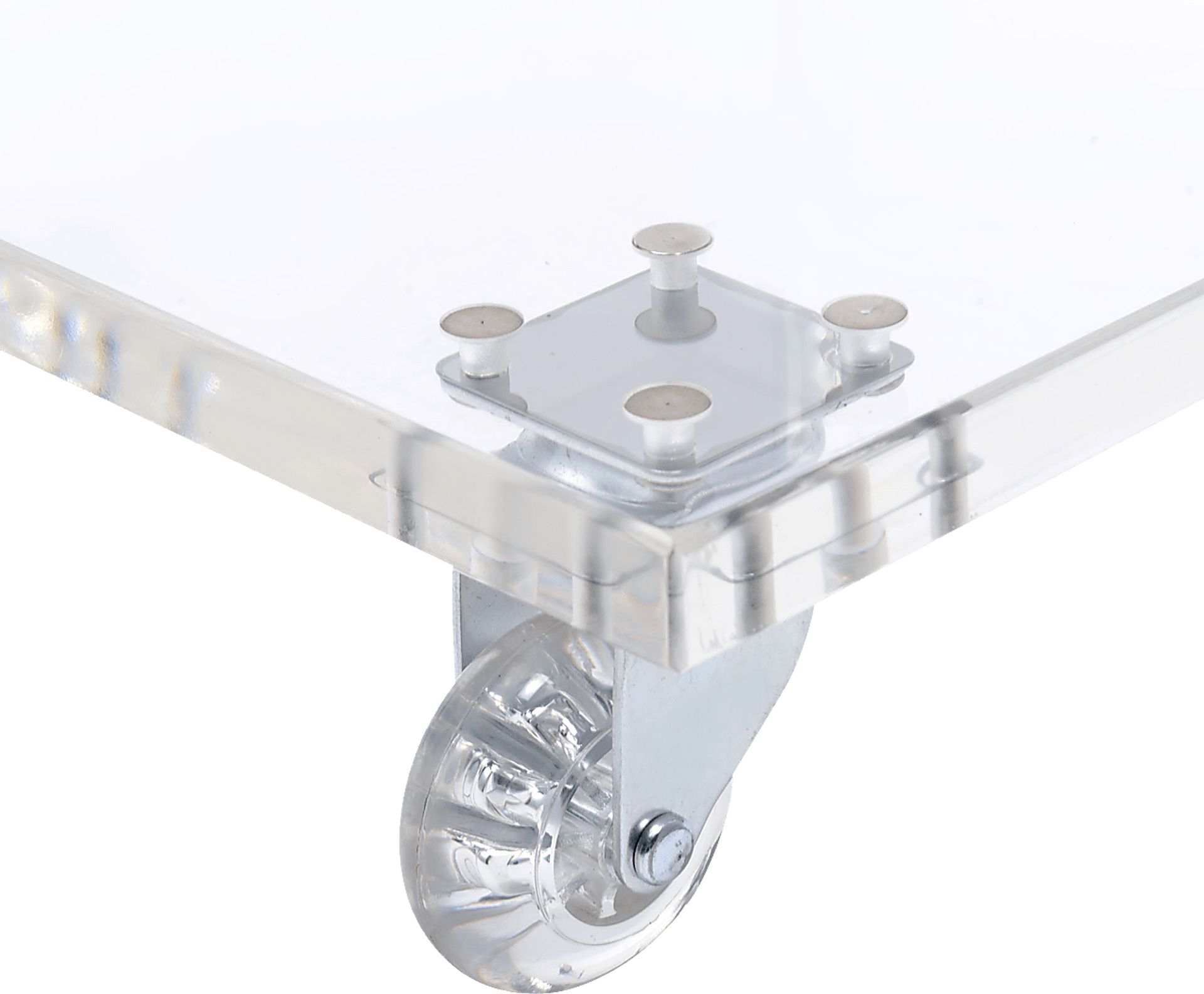 Margarette Clear Rolling Accent Table - Image 7