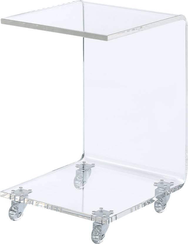 Margarette Clear Rolling Accent Table - Thumbnail - Image 1