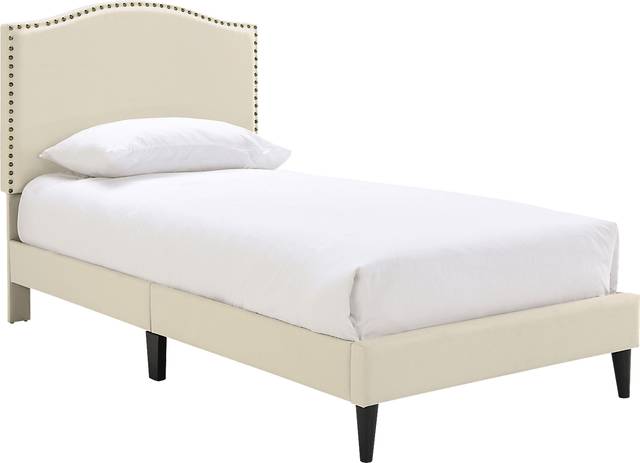 Margrove Beige Twin Bed - Thumbnail - Image 1