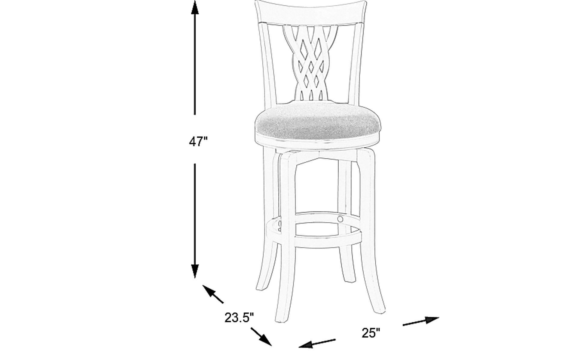 Dimension Image. Please refer to the Dimension Tab on this page for dimension details.