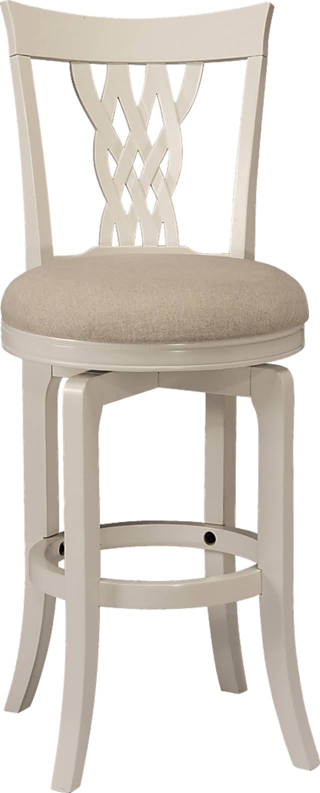 Mari White Swivel Barstool - Thumbnail - Image 1