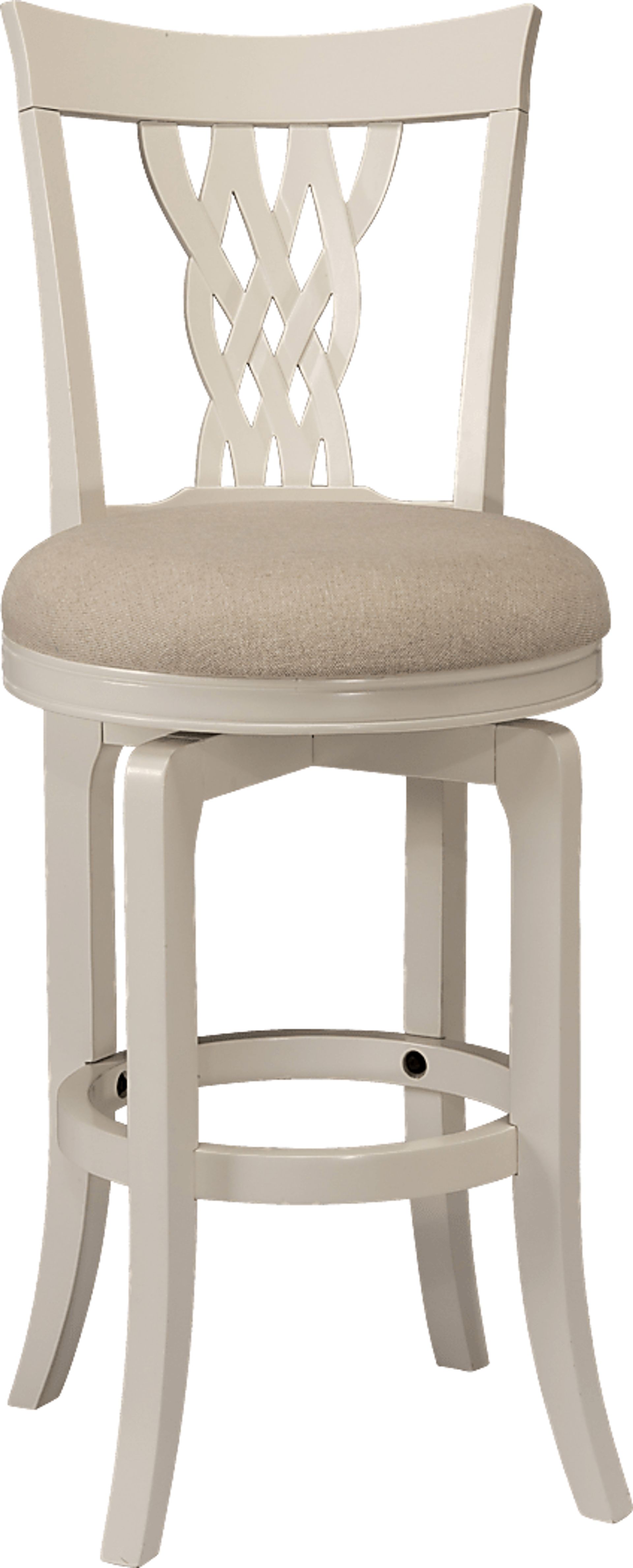 Mari White Swivel Barstool - Image 1