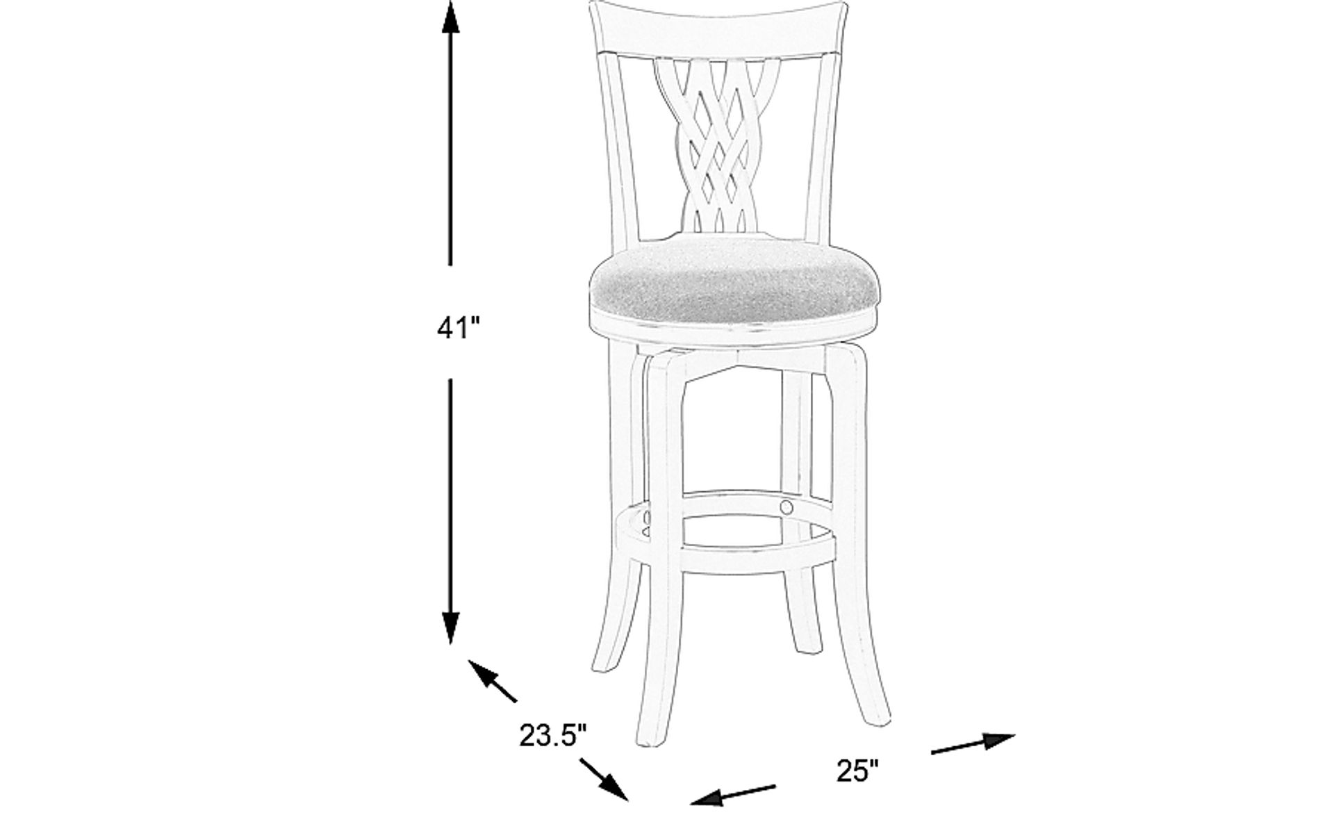 Dimension Image. Please refer to the Dimension Tab on this page for dimension details.