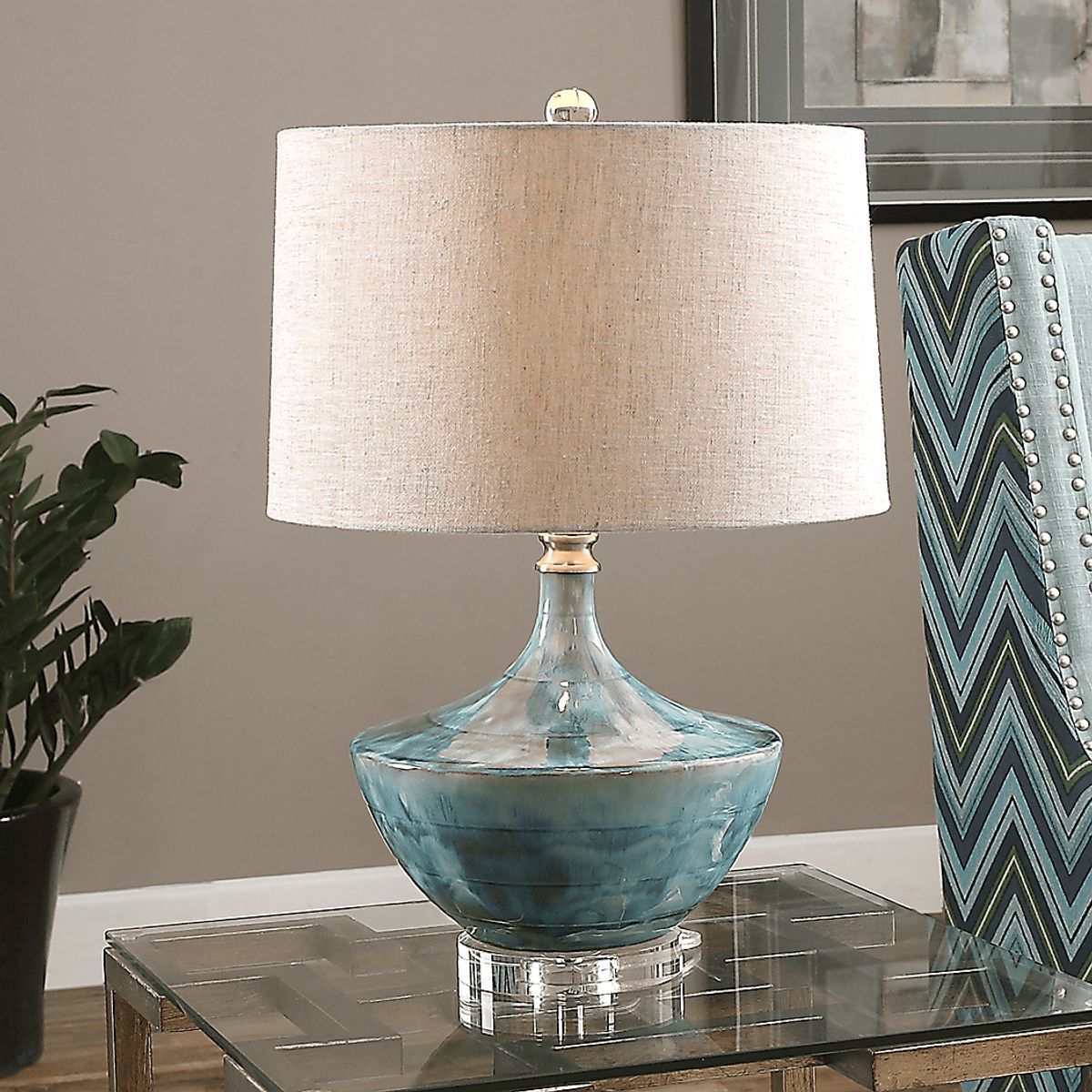 Mariana Moor Blue Table Lamp | Rooms to Go