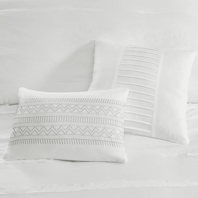 Maricka White 8 Pc King Comforter Set - Thumbnail - Image 13