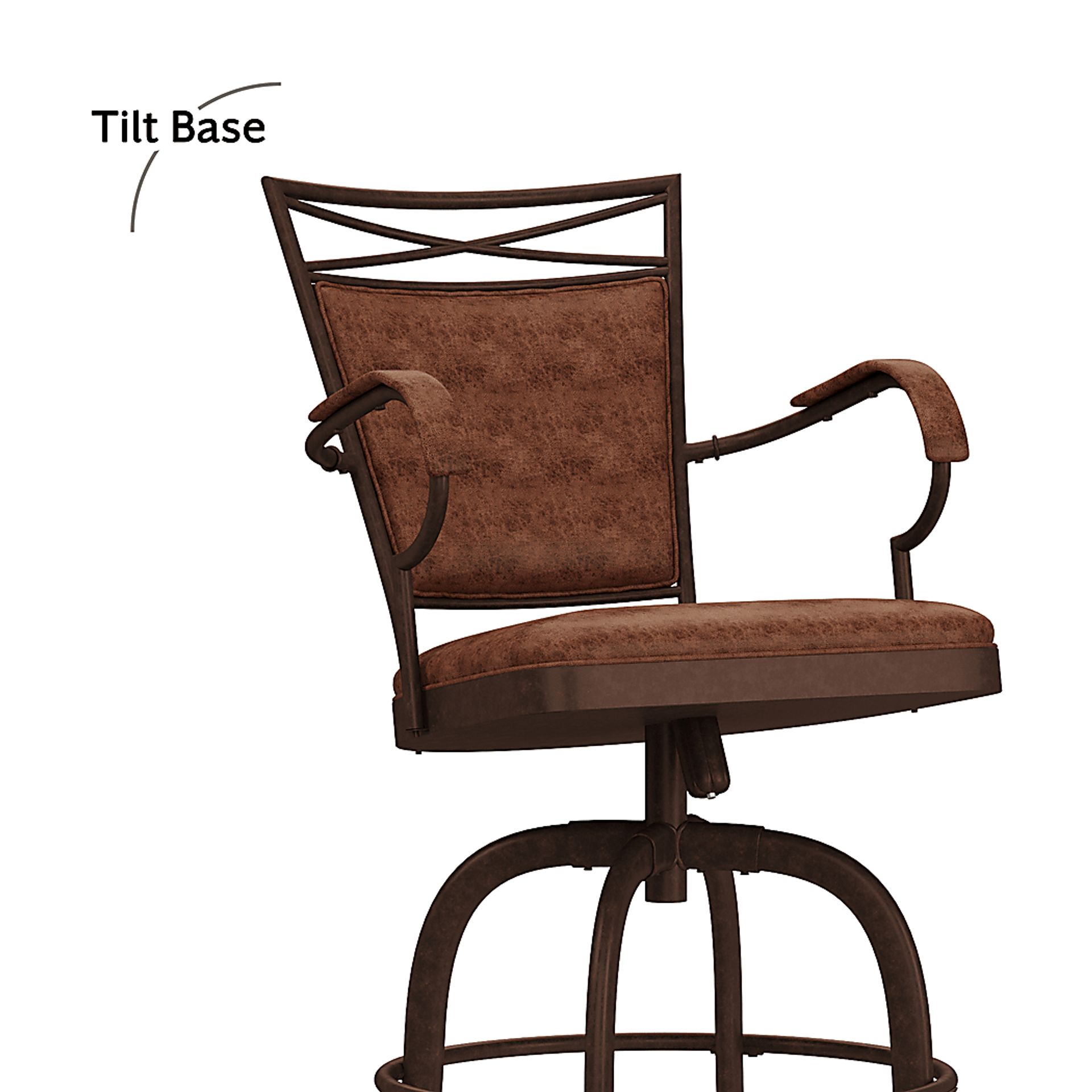 Mariealain Brown Swivel Barstool - Image 13