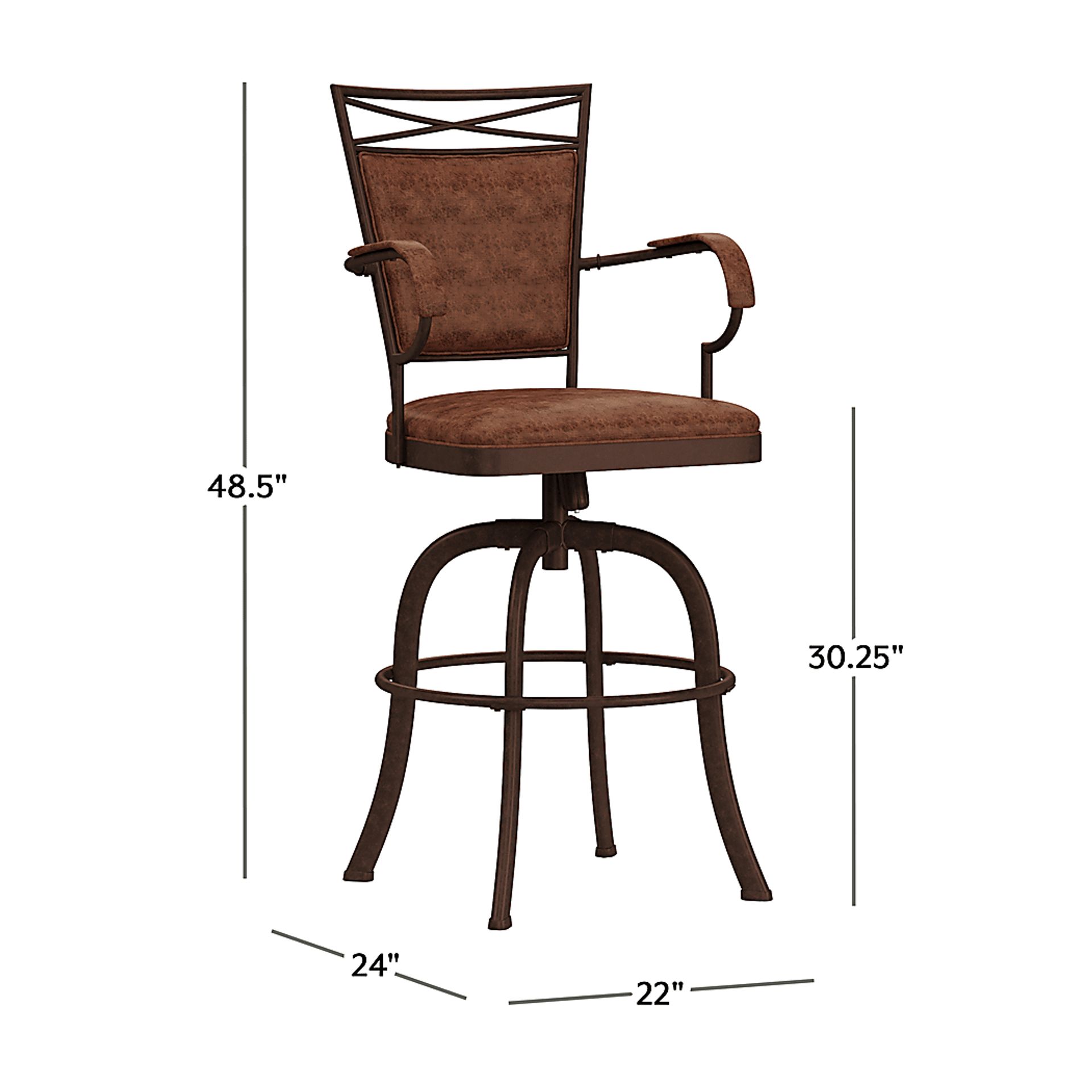 Mariealain Brown Swivel Barstool - Image 14