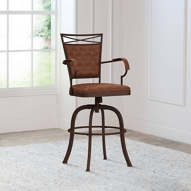 Mariealain Brown Swivel Barstool - Thumbnail - Image 9