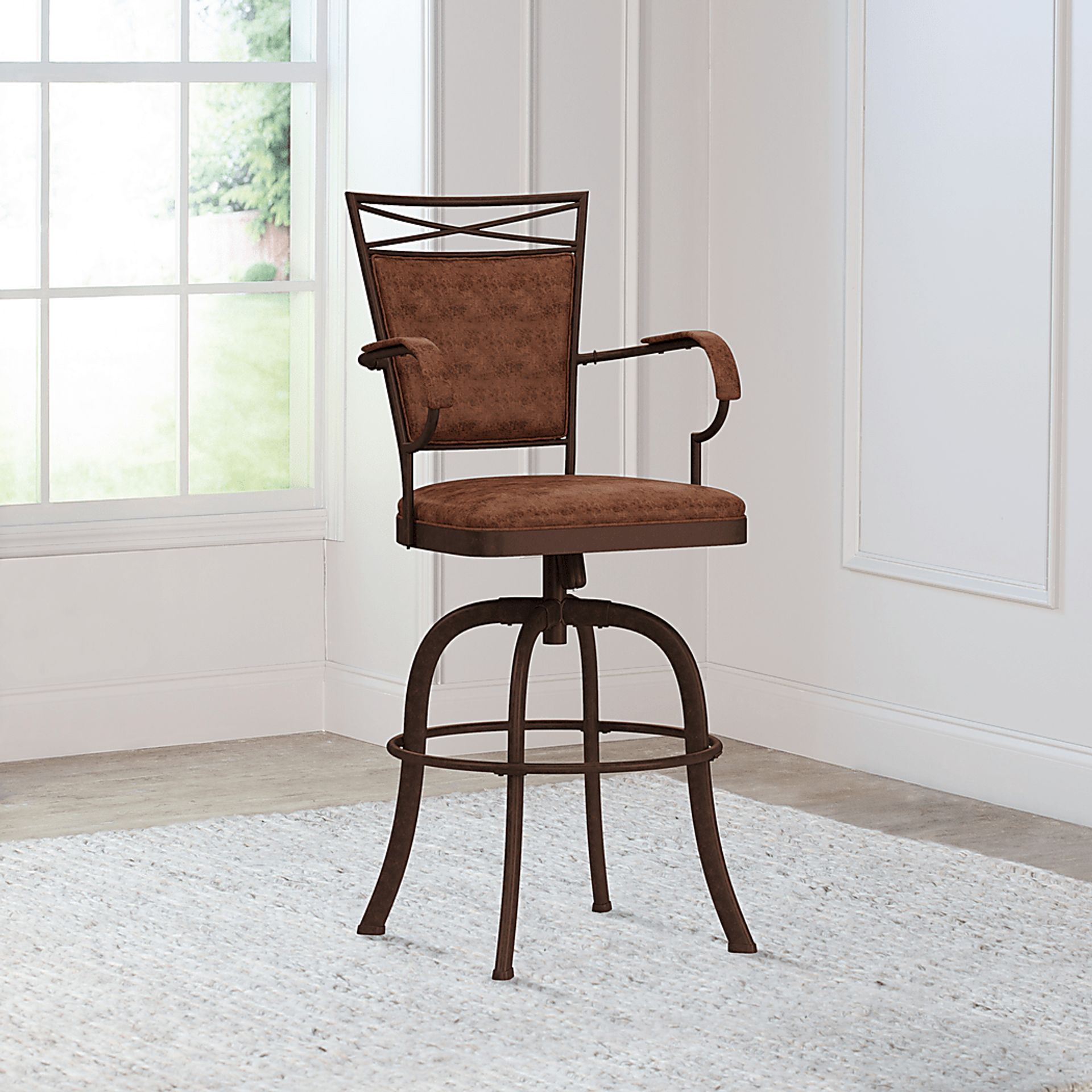 Mariealain Brown Swivel Barstool - Image 9