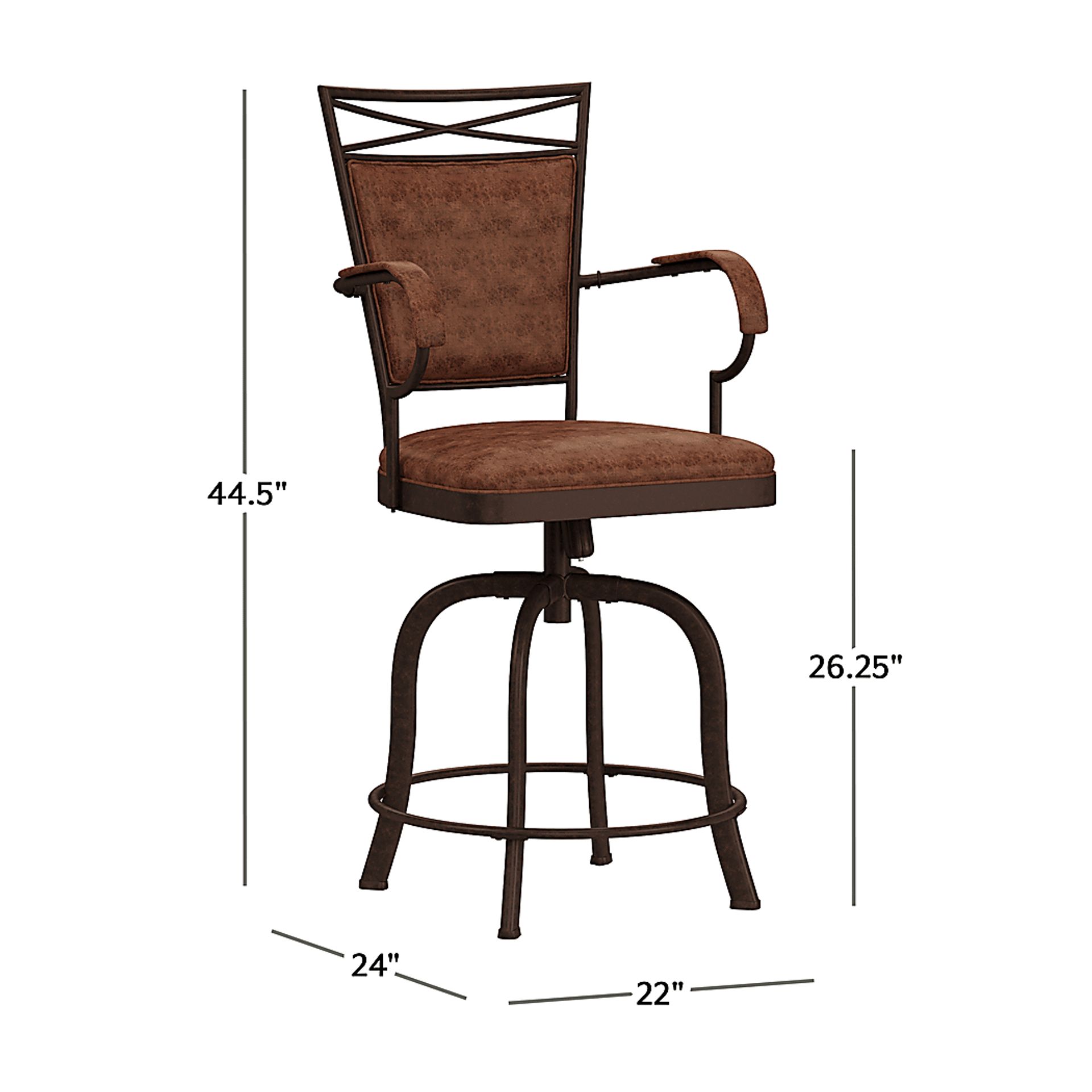 Mariealain Brown Swivel Counter Height Stool - Image 14