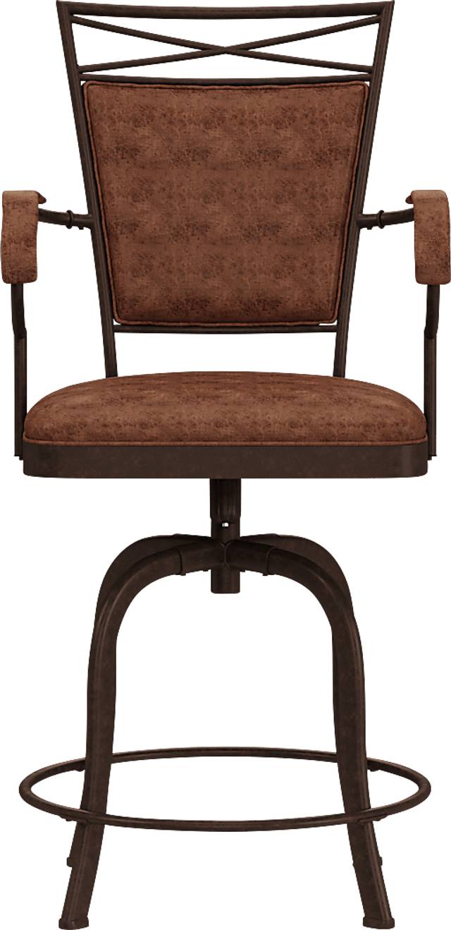 Mariealain Brown Swivel Counter Height Stool - Thumbnail - Image 2