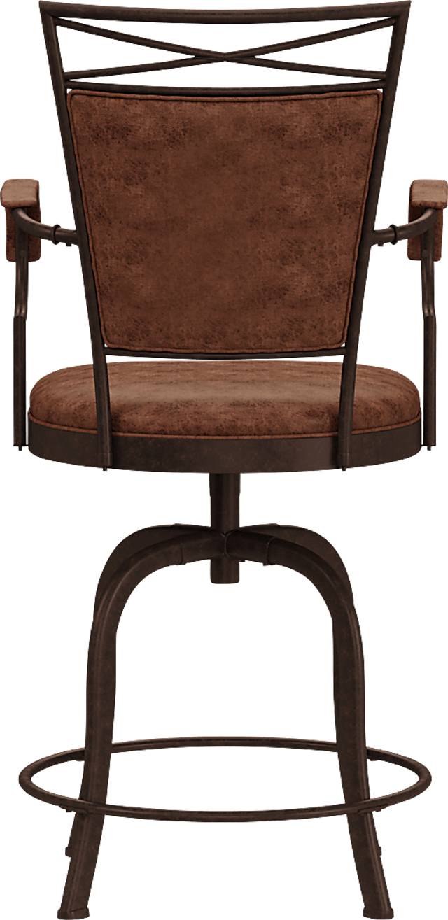 Mariealain Brown Swivel Counter Height Stool - Thumbnail - Image 4