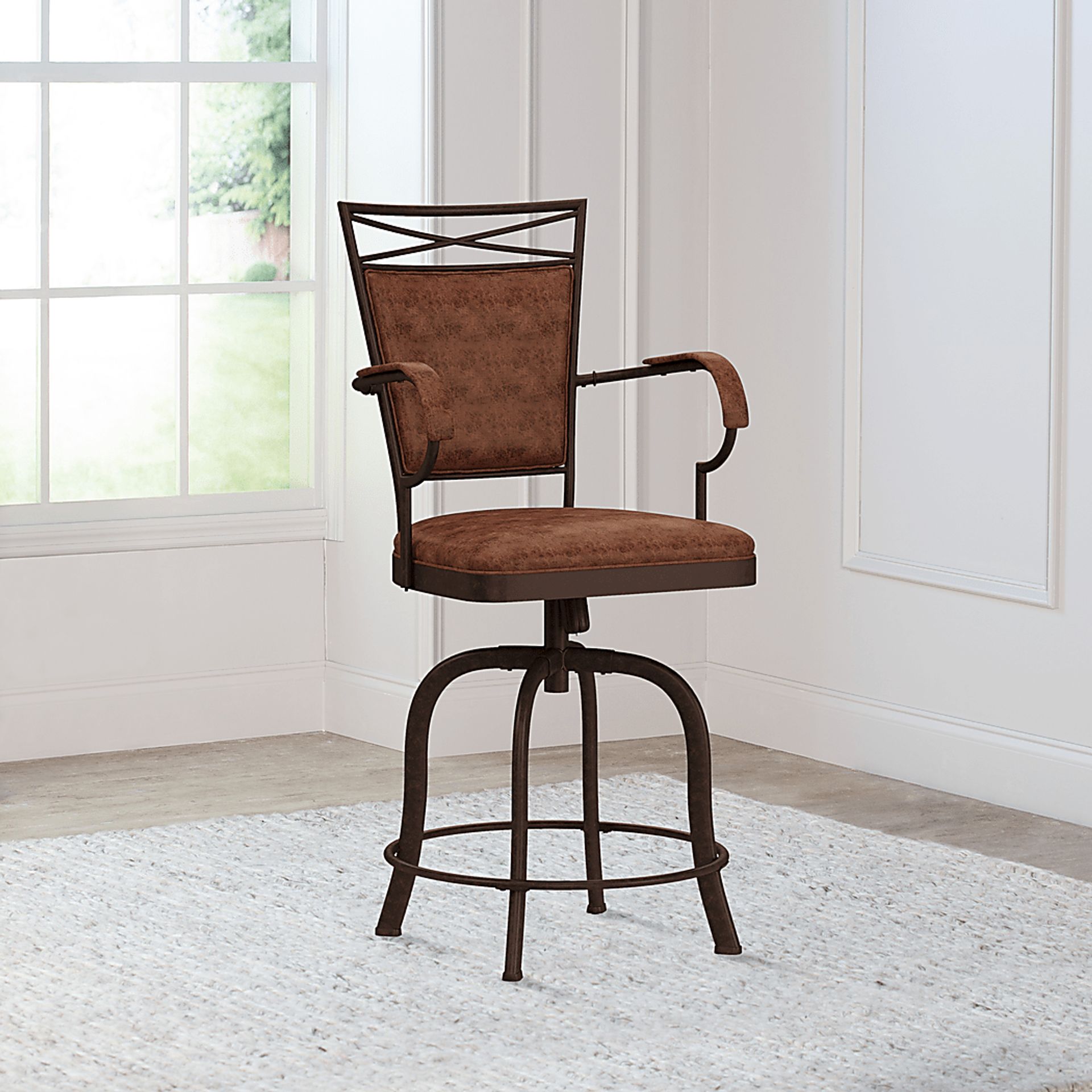 Mariealain Brown Swivel Counter Height Stool - Image 9