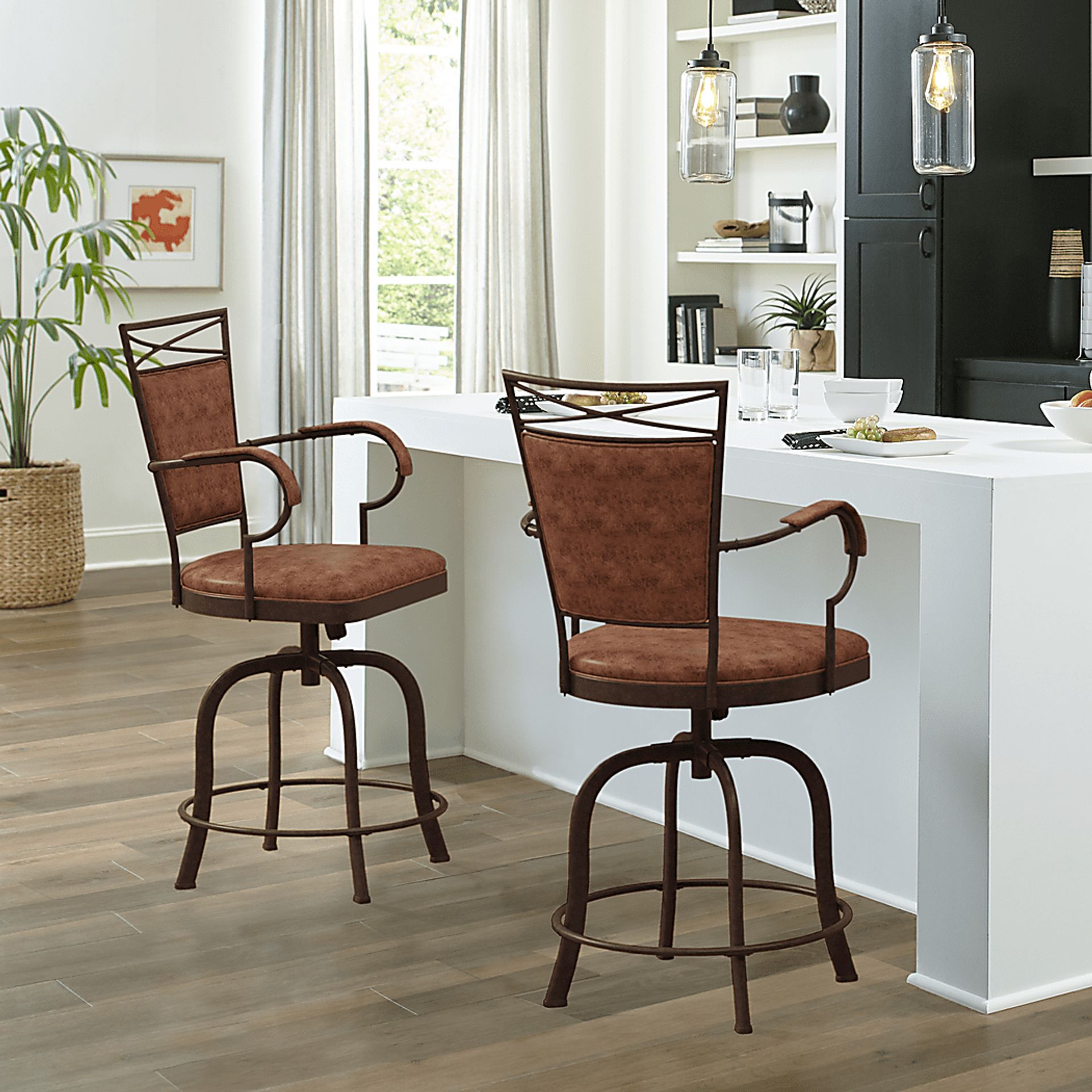 Mariealain Brown Swivel Counter Height Stool - Image 10