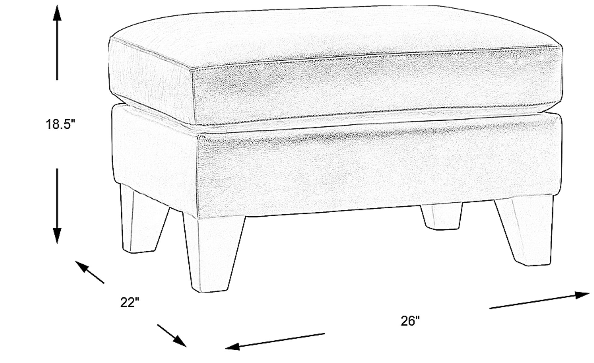 Dimension Image. Please refer to the Dimension Tab on this page for dimension details.