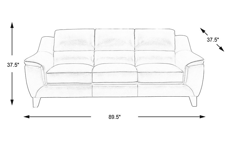 marielle gray leather sofa