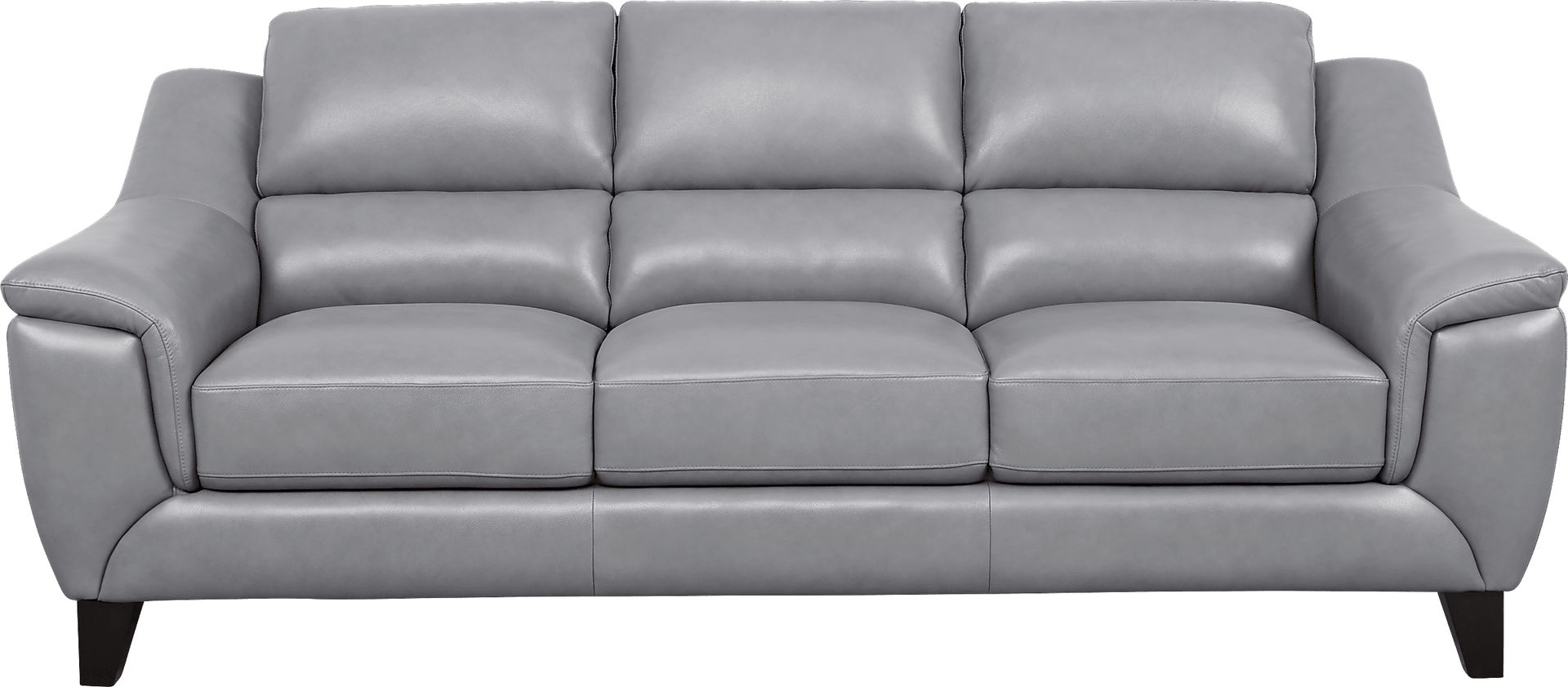 Marielle Gray Leather Sofa - Image 1