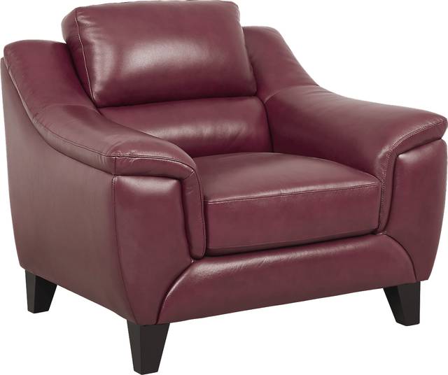 Marielle Red Leather Chair - Thumbnail - Image 1