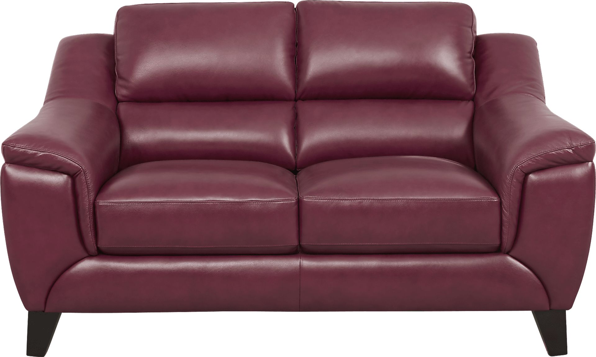Marielle Red Leather Loveseat - Image 1