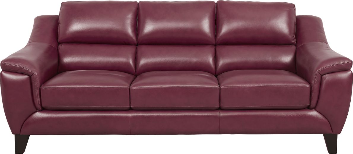 Marielle Red Leather Sofa