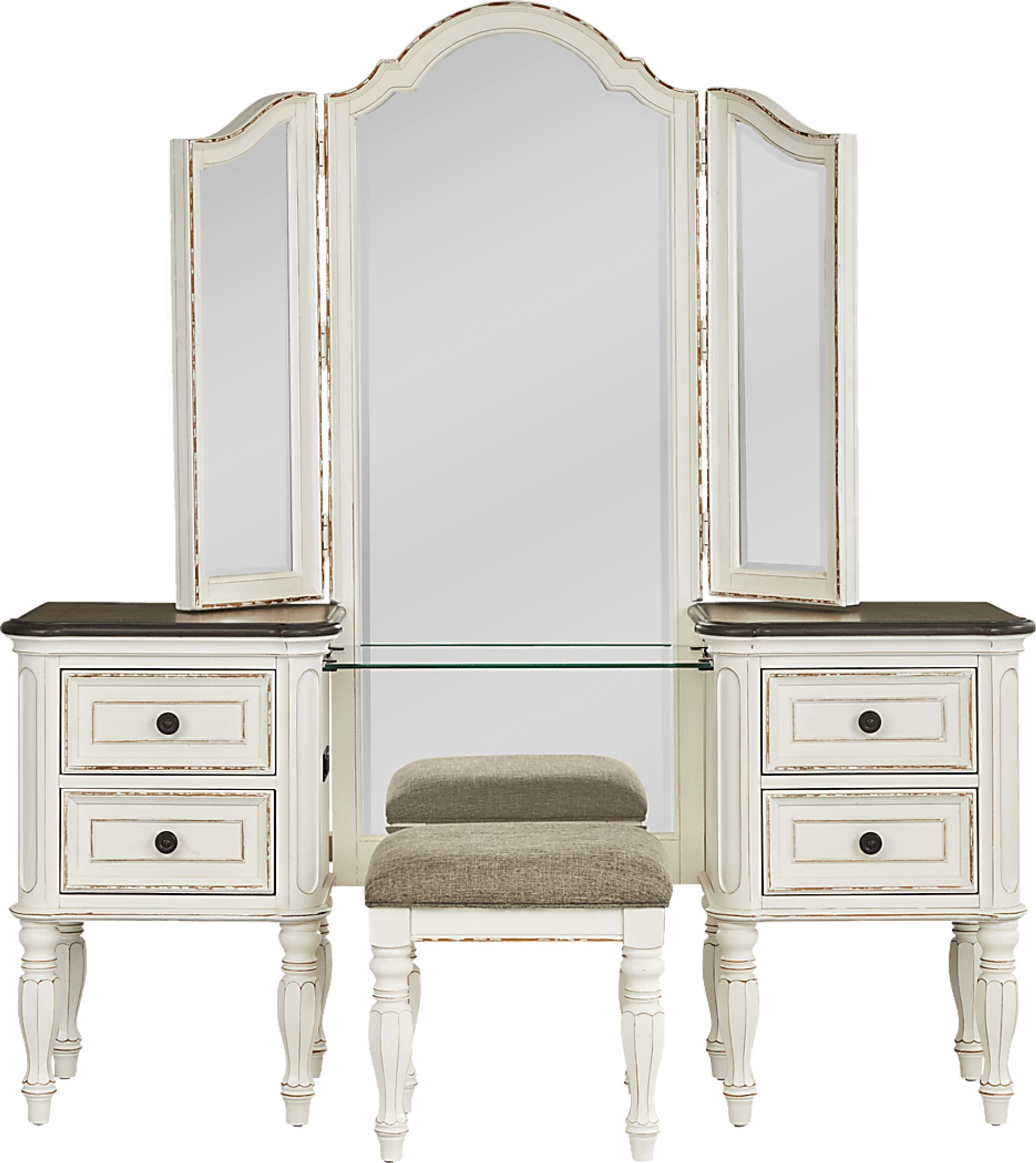 Marien Park White 3 Pc Vanity Set - Image 1