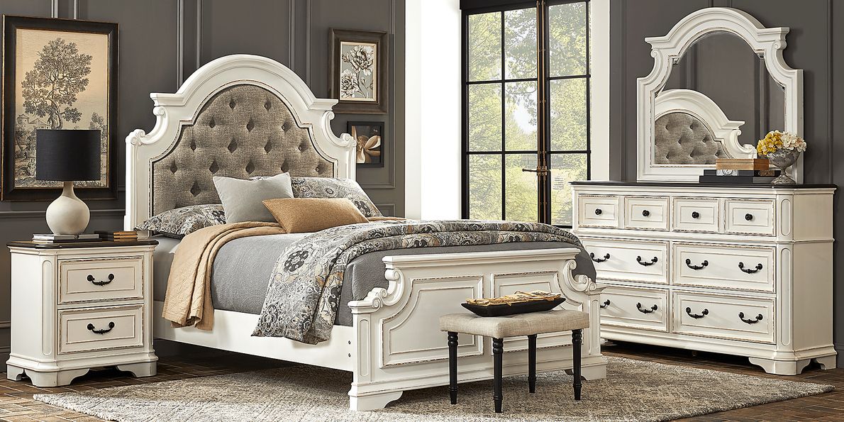 Marien Park White 5 Pc Queen Upholstered Bedroom