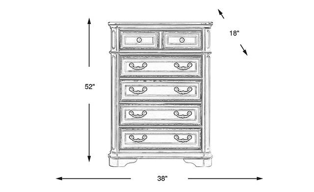 Dimension Image. Please refer to the Dimension Tab on this page for dimension details.