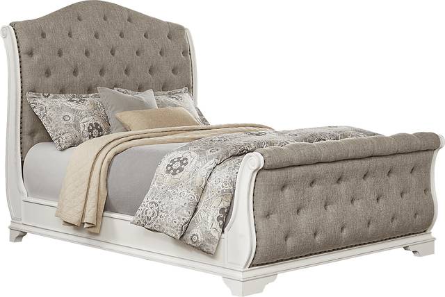 Marien Park White 7 Pc Queen Sleigh Bedroom - Thumbnail - Image 2