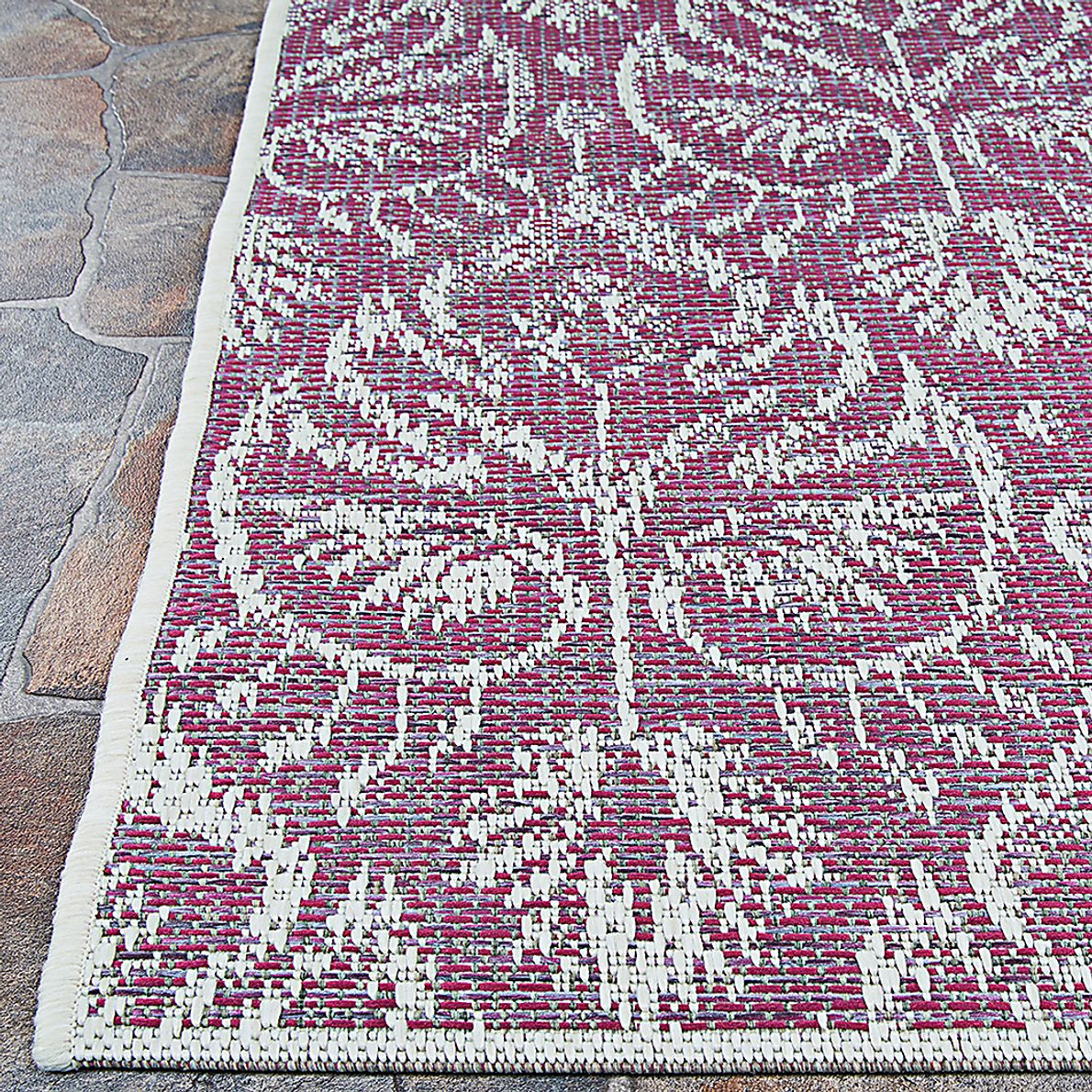 Mariet Plum 7'6 x 10'9 Indoor/Outdoor Rug - Rooms To Go