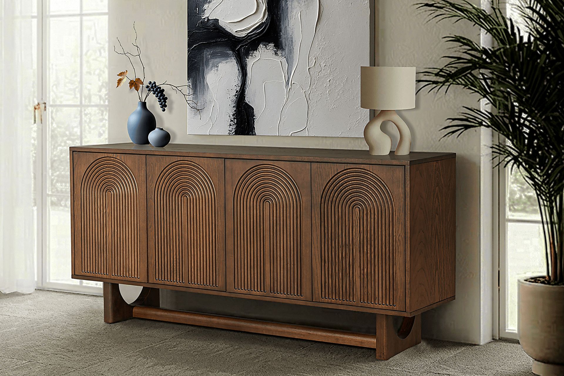 Marigold Oak Credenza - Image 6