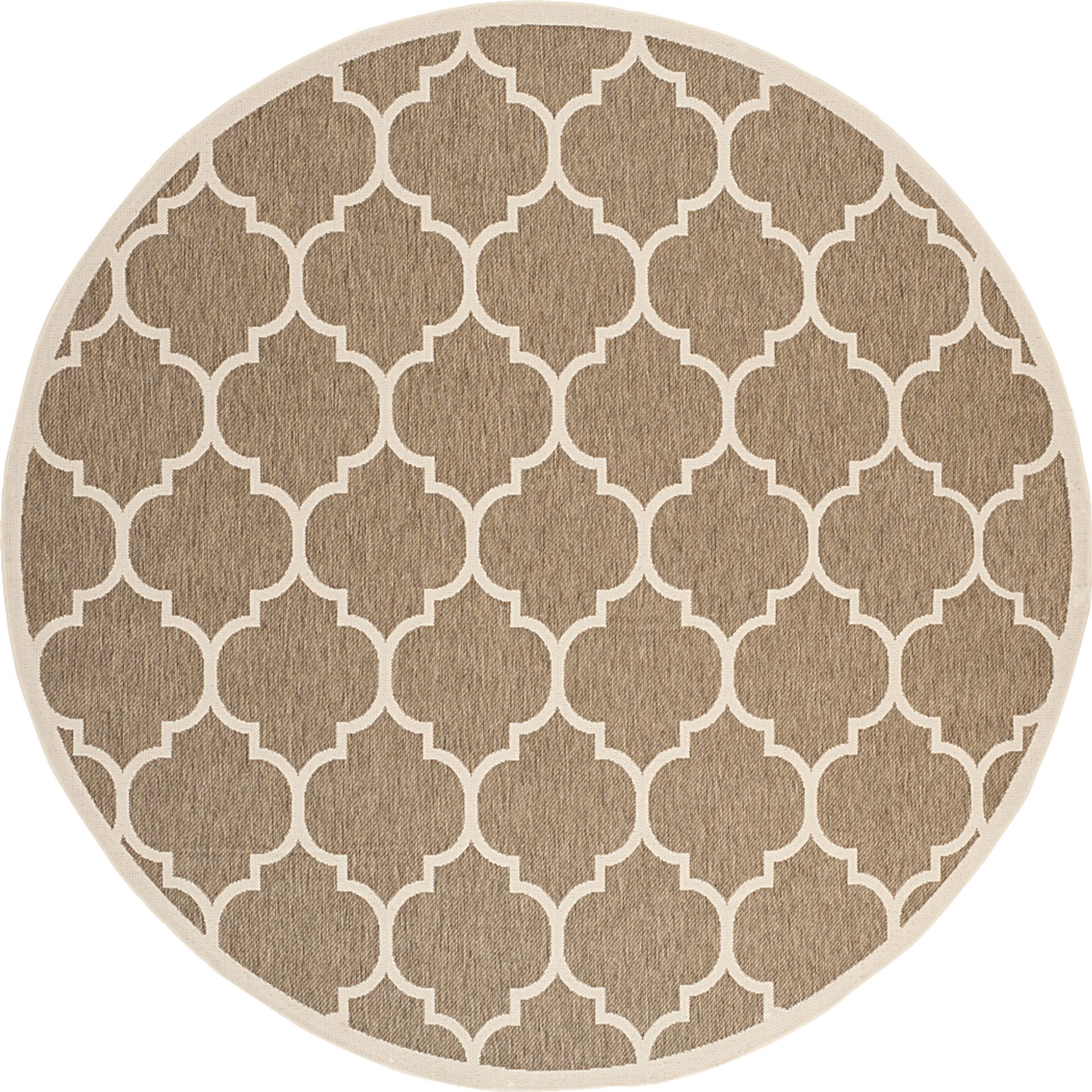 Marilina Camel 8' Round Indoor/Outdoor Rug - Image 1