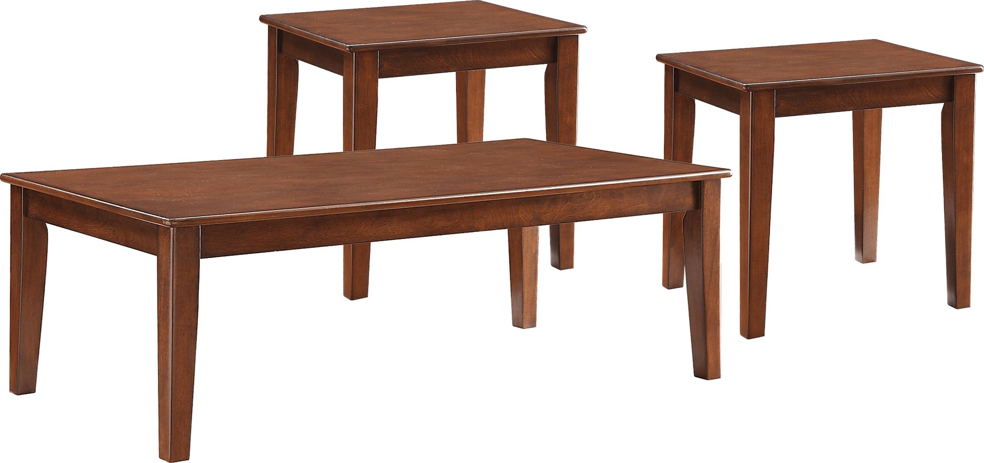 Marilla Brown Cherry 3 Pc Table Set - Image 1