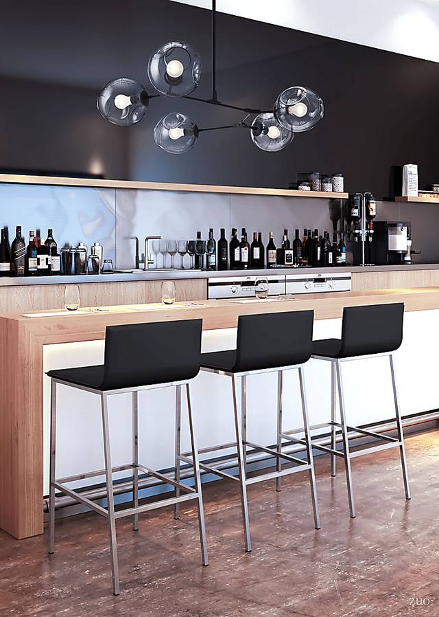 Marina Bay Black Barstool, Set of 2 - Thumbnail - Image 5