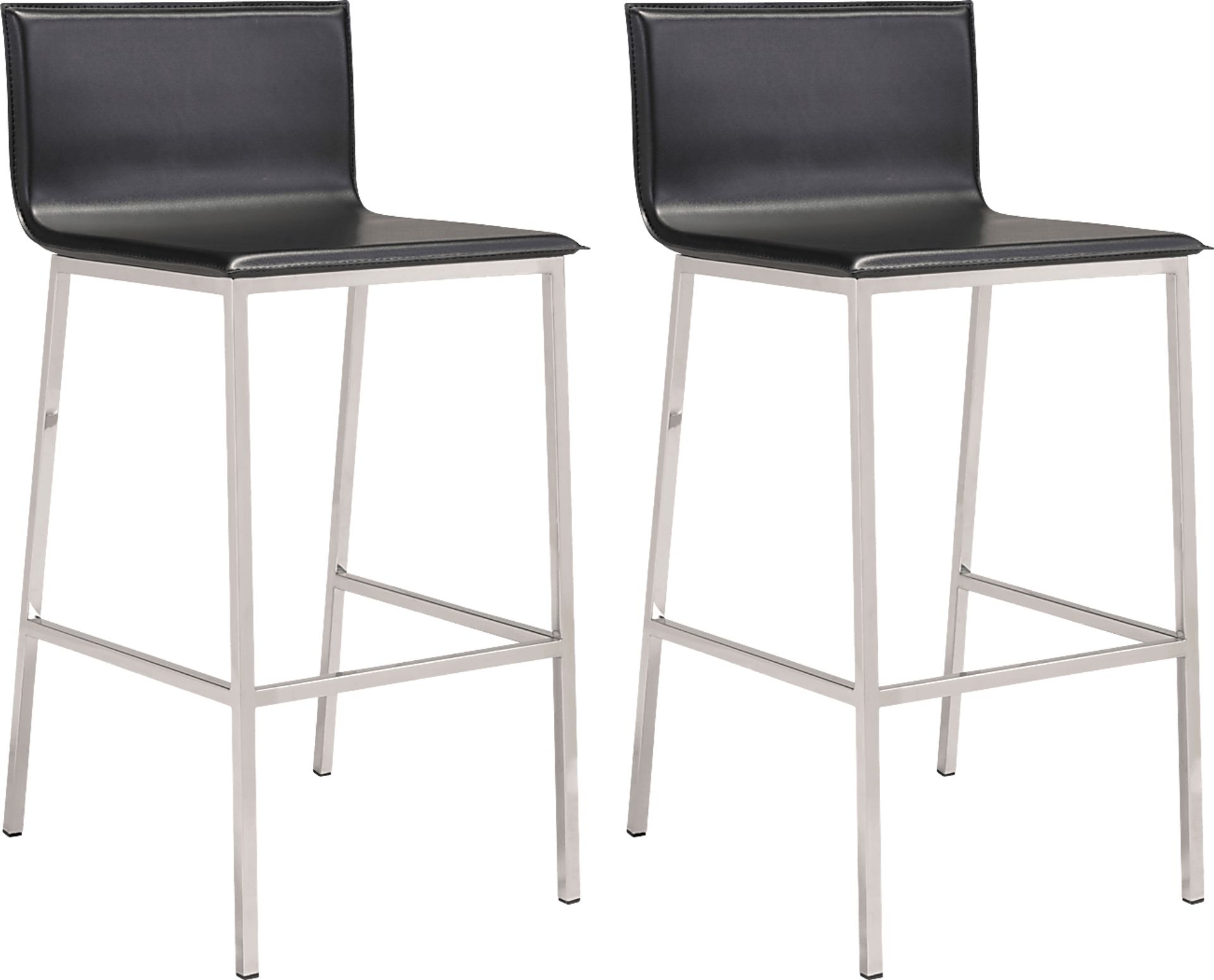 Marina Bay Black Barstool, Set of 2 - Image 1