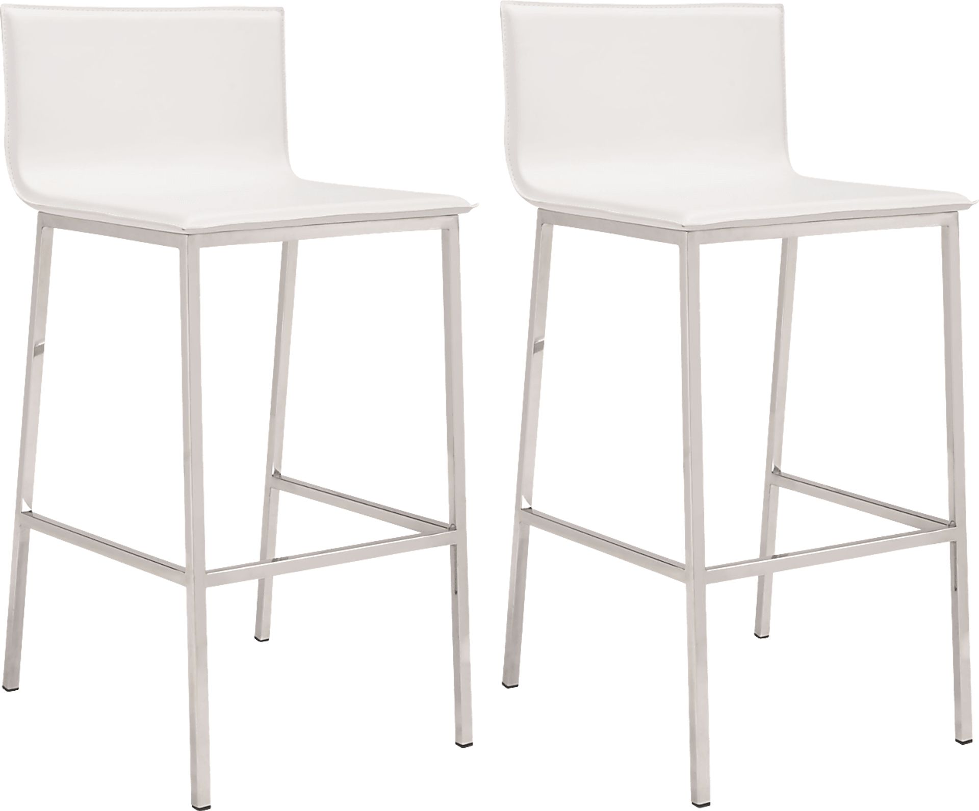 Marina Bay White Barstool, Set of 2 - Image 1
