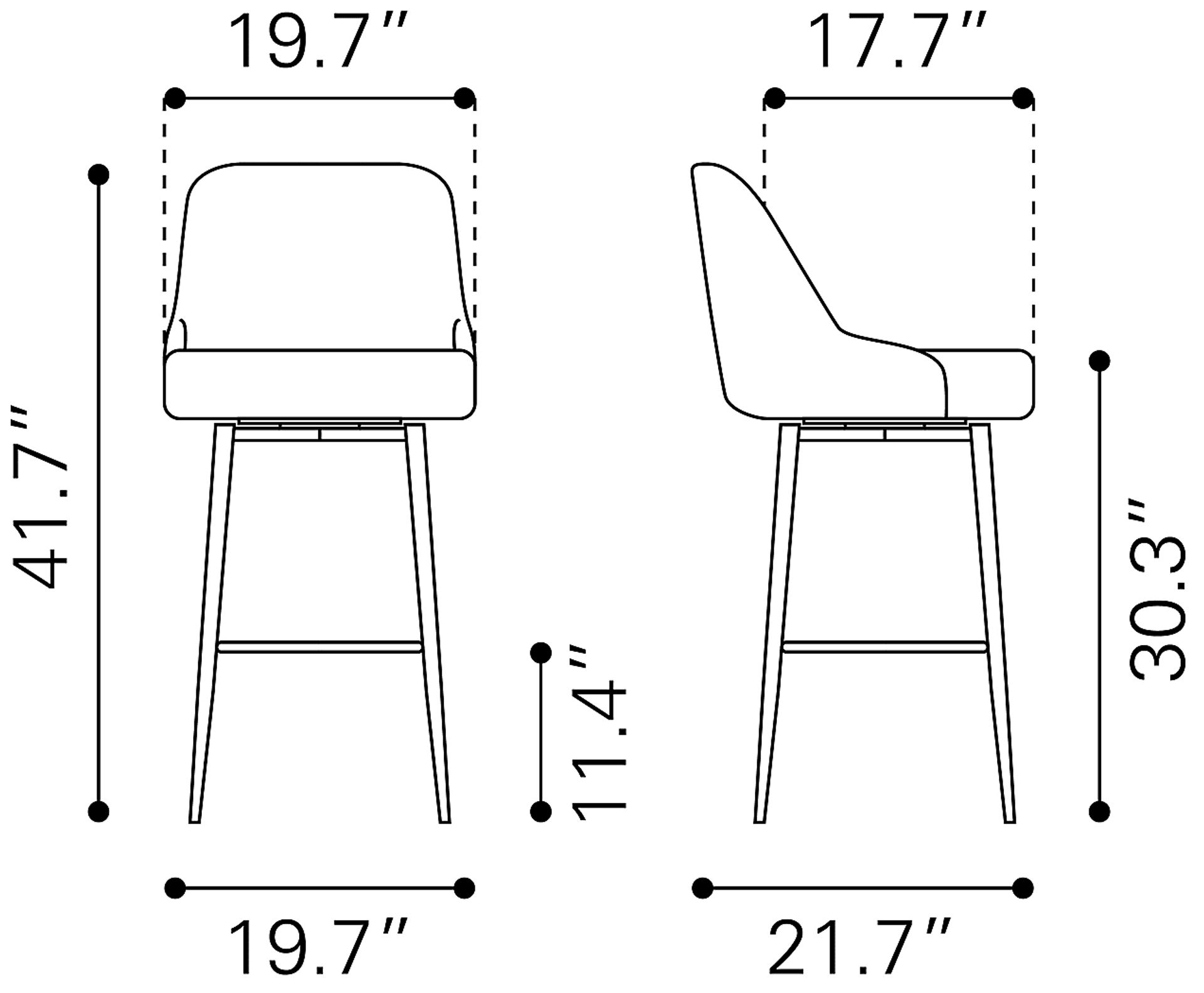 Marina Black Swivel Barstool - Image 11
