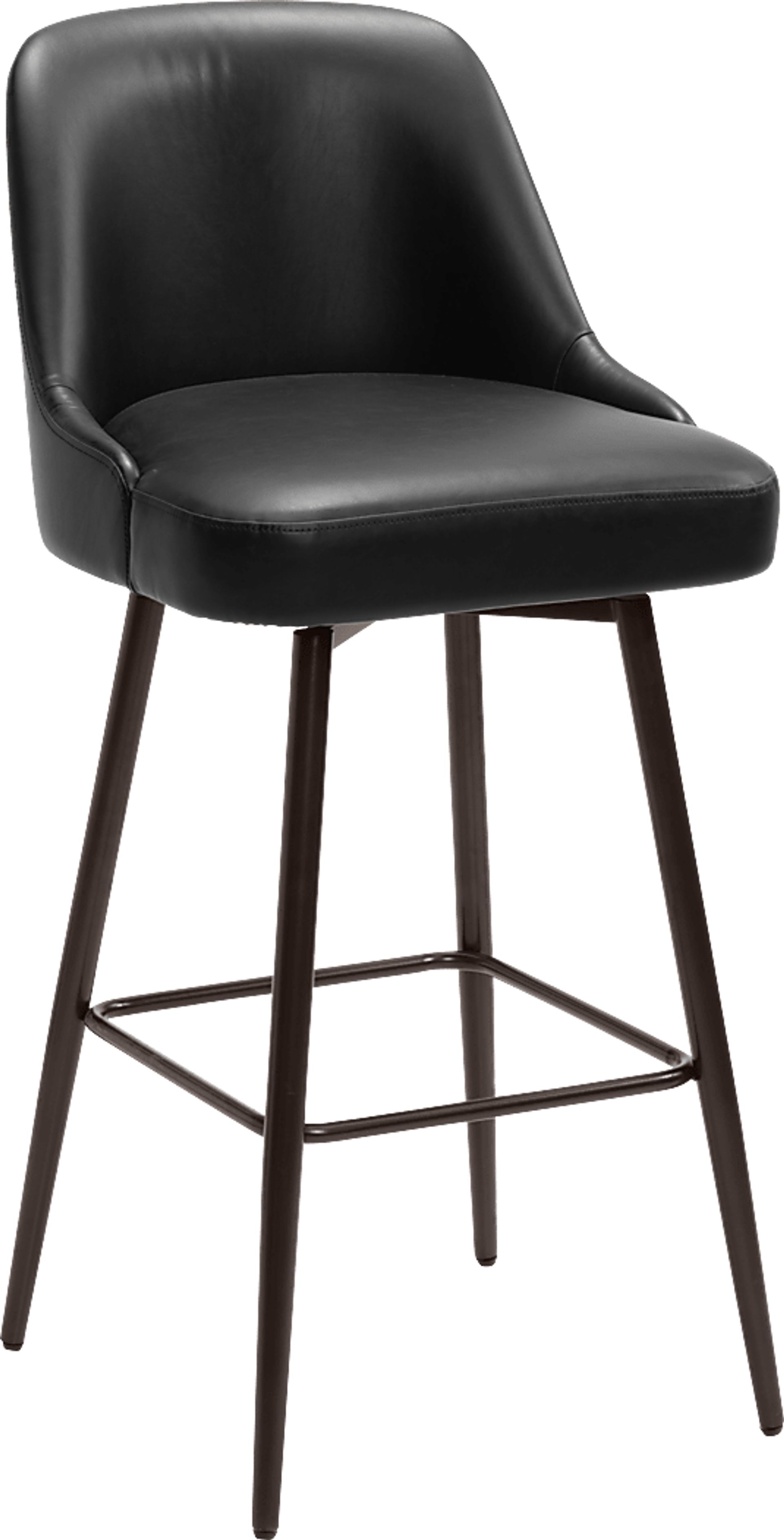 Marina Black Swivel Barstool - Image 1
