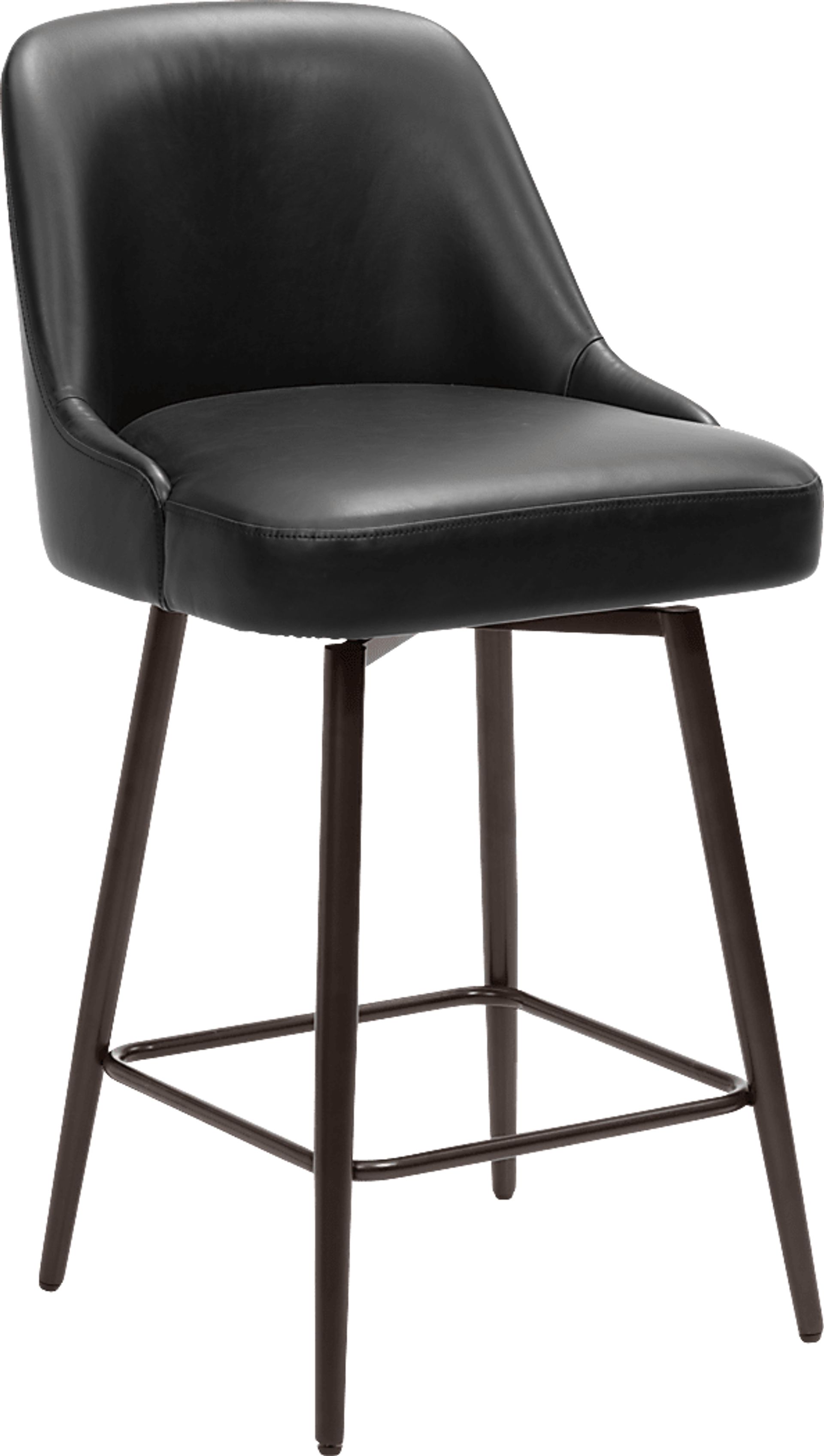 Marina Black Swivel Counter Height Stool - Image 1