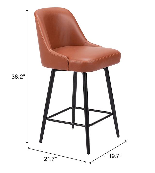 Marina Brown Counter Height Stool - Thumbnail - Image 10