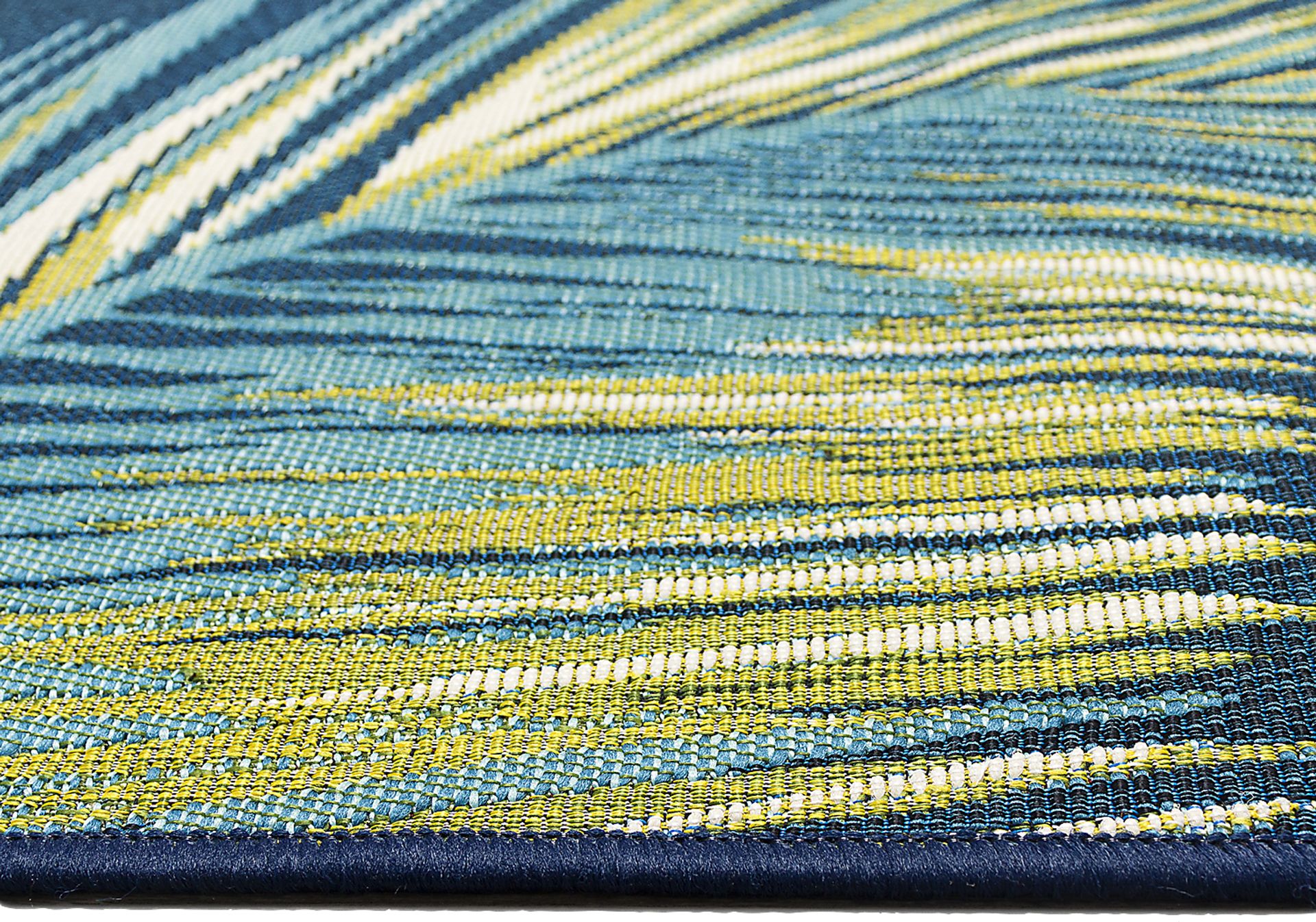 Marina Palms Navy 4'10 x 7'6 Indoor/Outdoor Rug - Image 9