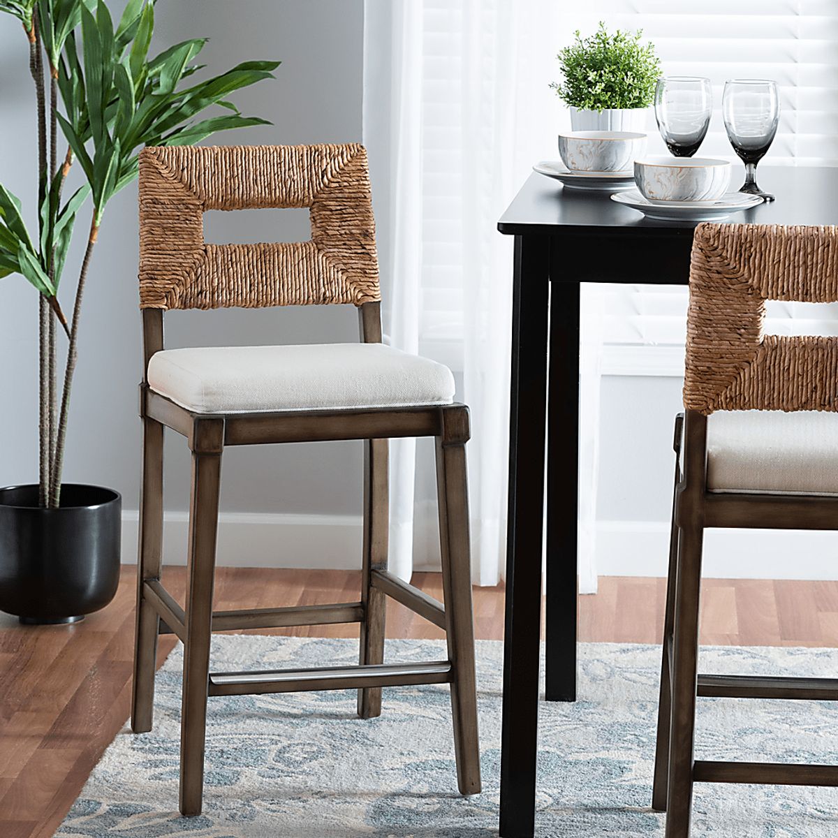 Marindale Brown Cotton,Polyester Fabric Counter Stool | Rooms to Go