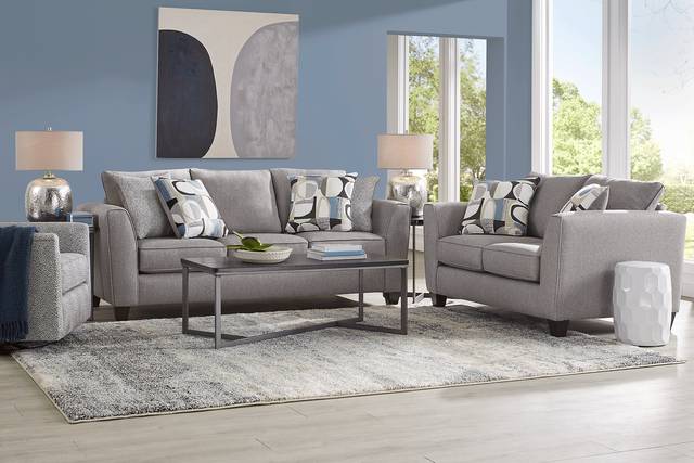 Marisol Bay Dark Gray 7 Pc Living Room with Gel Foam Sleeper Sofa - Thumbnail - Image 1